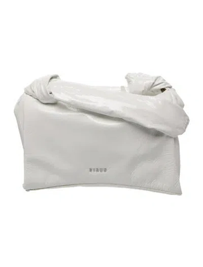 Pre-owned Staud Patent Leather Shoulder Bag W/ Tags In White