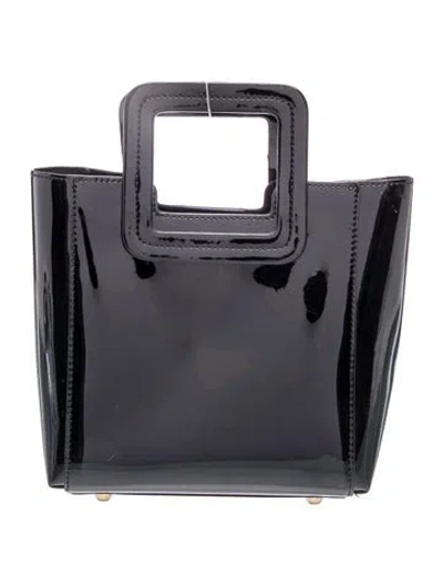 Pre-owned Staud Patent Leather Top Handle Bag In Blue