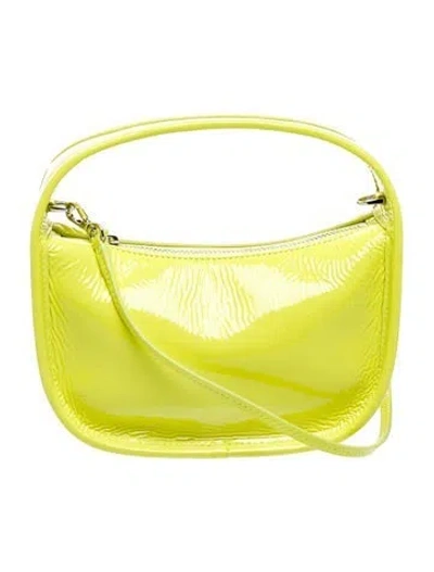 Pre-owned Staud Patent Leather Top Handle Bag In Green