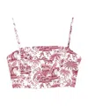 Staud Frederico Tank Top In Bordeaux Toile In Pink