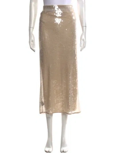 Pre-owned Staud Patterned Long Skirt In Neutrals