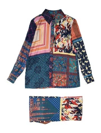 Pre-owned Staud Patterned Lounge Set In Multicolor