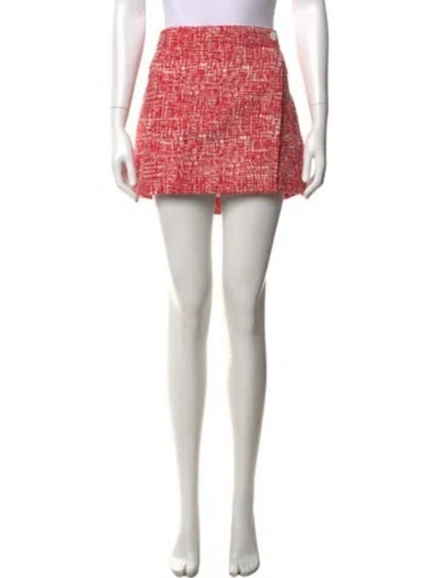 Pre-owned Staud Patterned Mini Skirt W/ Tags In Multicolor