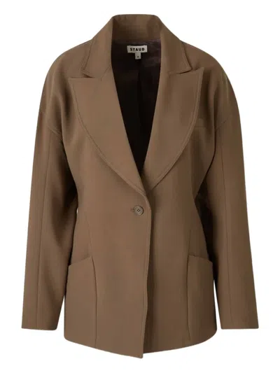 STAUD PEAK-LAPEL SINGLE-BREASTED BLAZER