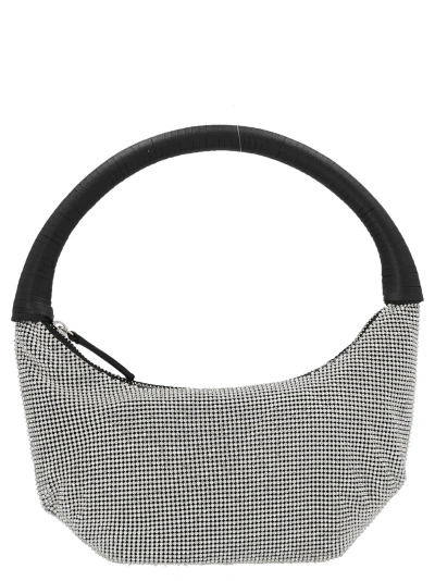 Staud Pepper Crystal Handbag In Silver