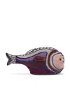 Staud Pesce Beaded Fish Clutch In Brown