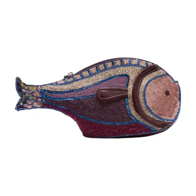 Staud Pesce Clutch -  - Synthetic - Purple