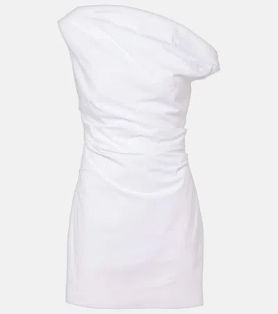 Staud Minikleid Phare Aus Baumwolle In Weiss