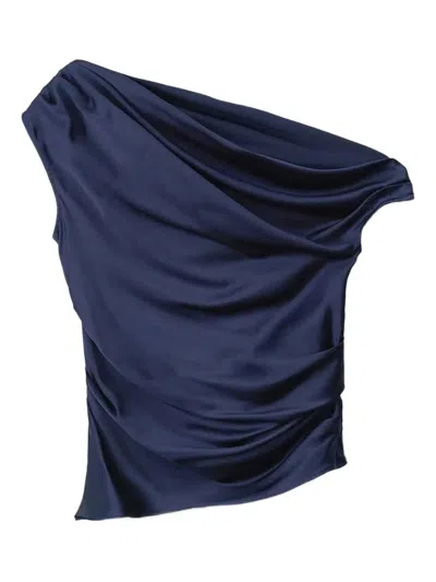 Staud Phare Draped One-shoulder Top