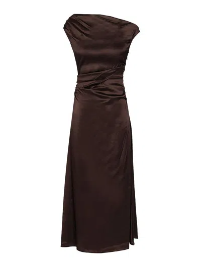 Staud Phare Dress In Brown