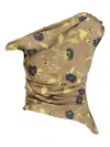 Staud Phare Floral-print Draped Top In Brown