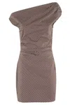 Staud Phare Mini Dress Dark Oak Micro Stripe