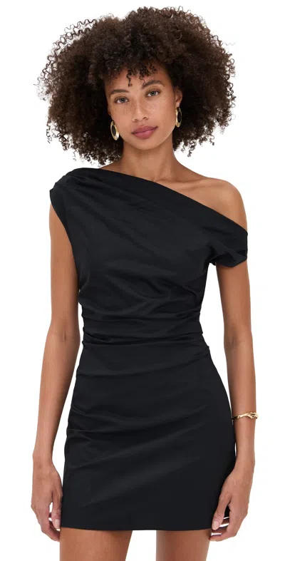 STAUD PHARE MINI DRESS BLACK