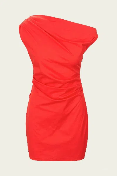 STAUD PHARE MINI DRESS IN CAYENNE