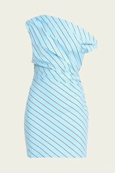 Staud Phare Mini Dress In Sunday Stripe In Blue
