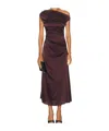 Staud One-shoulder-maxikleid Phare Aus Baumwolle In Black