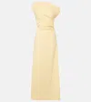 Staud One-shoulder-maxikleid Phare Aus Baumwolle In Gelb 