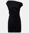 Staud Phare One-shoulder Woven Stretch Cotton Minidress