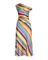 Staud Phare Off-the-shoulder Striped Silk Maxi Dress