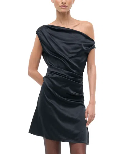 Staud Phare Silk Dress In Black