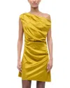 Staud Phare Silk Stretch Mini Dress In Yellow