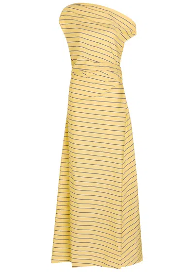 Staud Phare Striped Stretch Cotton-poplin Maxi Dress In Multi