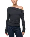 Staud Philomena One Shoulder Top In Blue