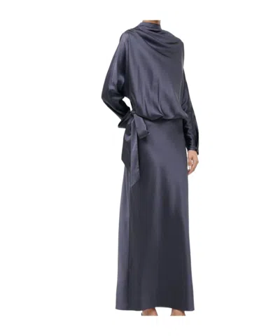 Staud Phoebe Tie-detail Maxi Dress In Blue