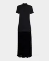 Staud Pia Tie-neck Maxi Dress In Black