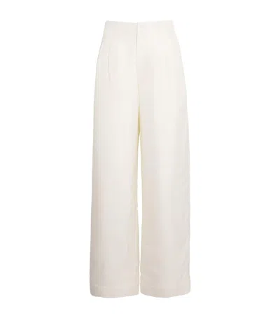 Staud Pierre Wide-leg Trousers In White