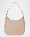 Staud Pine Zip Leather Hobo Bag In Dune