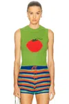 Staud Pingo Sweater Vest Roma Leaf In Green