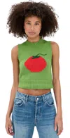 Staud Pingo Sweater Vest Roma Leaf