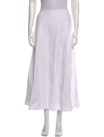 Pre-owned Staud Pleated Accents Midi Length Skirt In Neutral