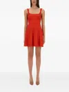 Staud "ellison" Short Dress In Red