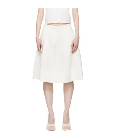Staud Pleated Skirt In White