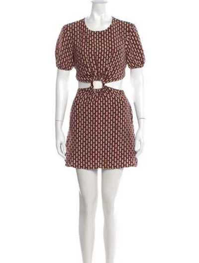 Pre-owned Staud Polka Dot Print Midi Length Dress In Multi