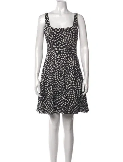 Pre-owned Staud Polka Dot Print Mini Dress In Blue