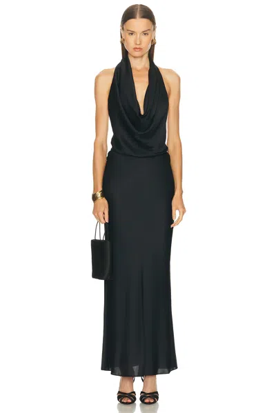 Staud Poppi Silk Dress In Black