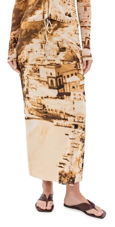 Staud Porta Skirt Cliffside In Multi