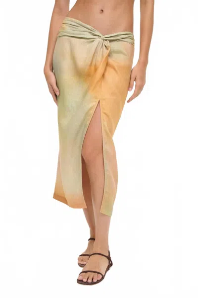 Staud Porto Line Skirt In Pastel Clouds In Multi