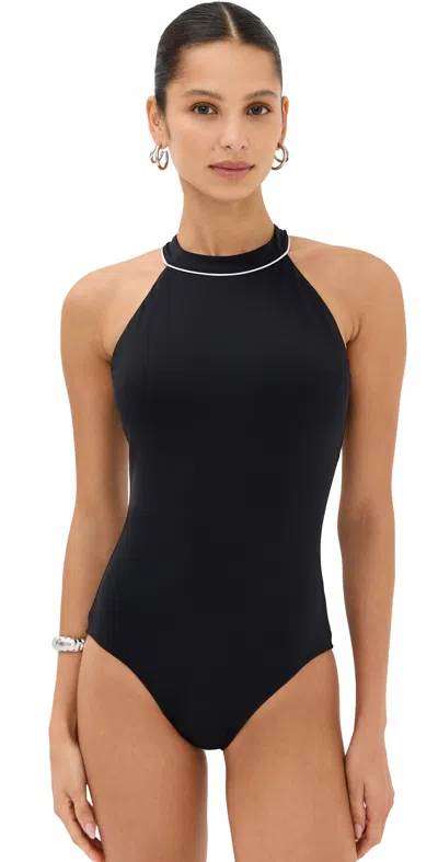 Staud Porto One Piece Black