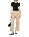 Staud Prince Cropped Pant In Stone In Brown