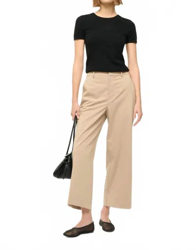 Staud Prince Cropped Pant In Stone In White