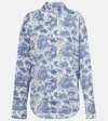 Staud Printed Cotton Voile Shirt