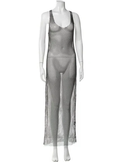 Pre-owned Staud Printed Long Dress In Multi