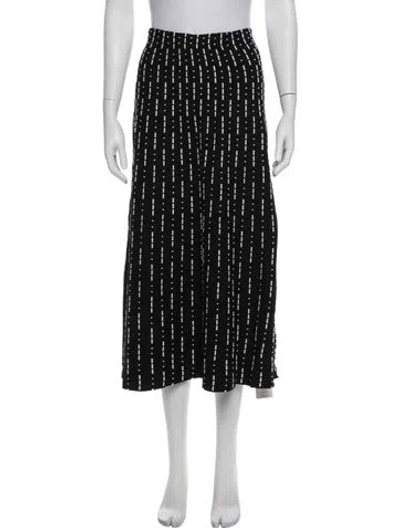 Pre-owned Staud Printed Midi Length Skirt W/ Tags In Black