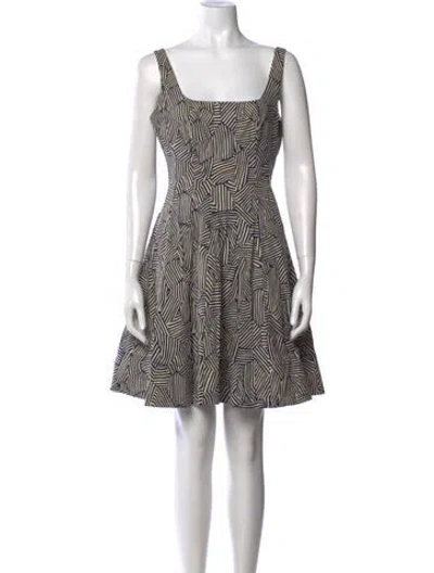 Pre-owned Staud Printed Mini Dress In Blue