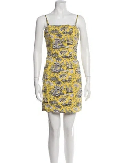 Pre-owned Staud Printed Mini Dress In Multi