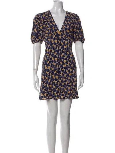 Pre-owned Staud Printed Mini Dress In Multi